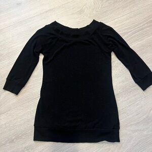 Black Scoop Neck Sweater